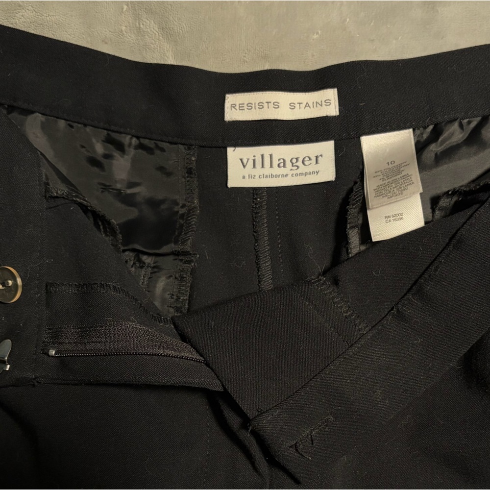 Liz Claiborne Villager Black Wide Leg Pants - Picture 4 of 9